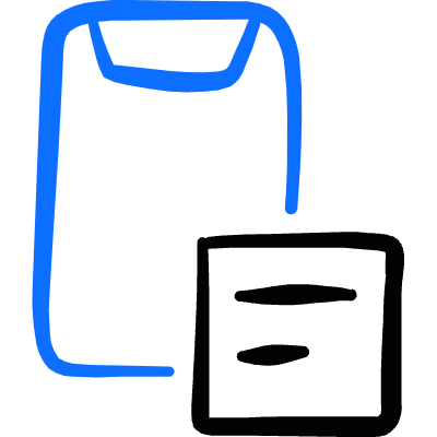 Mobilephone Action Text Icon from Freehand Duotone Set