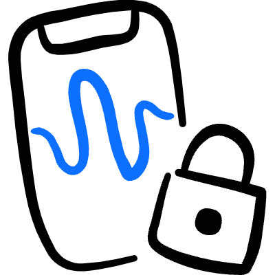 Mobilephone Action Voice Lock Icon from Freehand Duotone Set