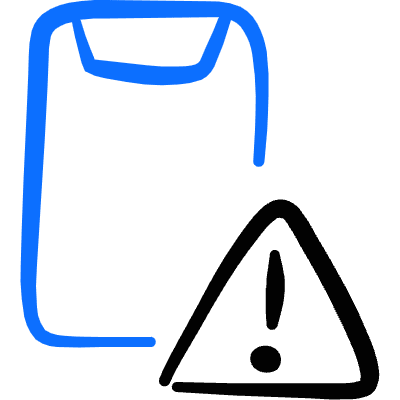 Mobilephone Action Warning Icon from Freehand Duotone Set