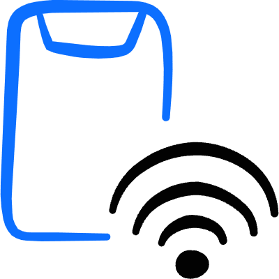 Mobilephone Action Wifi Icon from Freehand Duotone Set