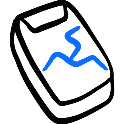 Broken Smartphone Icon from Freehand Duotone Set