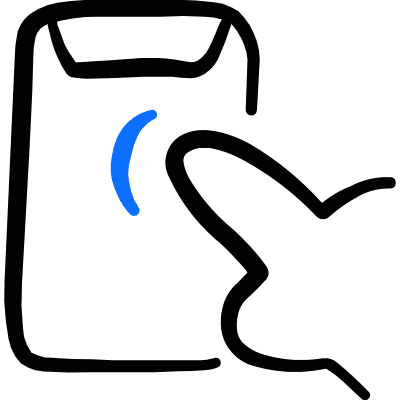 Force Touch Tap Icon from Freehand Duotone Set