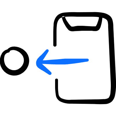 Slide Left Icon from Freehand Duotone Set