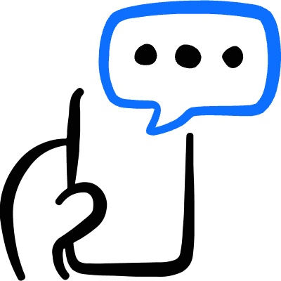 Mobile Phone Hand Type Text Icon from Freehand Duotone Set
