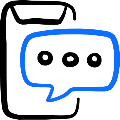 Mobile Phone Type Text Icon from Freehand Duotone Set