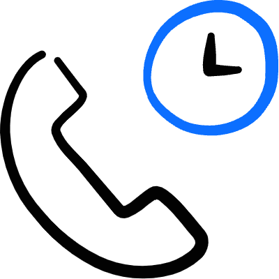 Phone Actions Clock Icon from Freehand Duotone Set