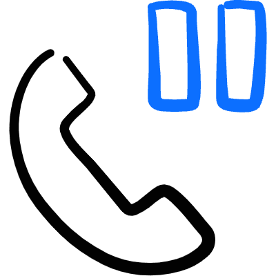 Phone Actions Pause Icon from Freehand Duotone Set