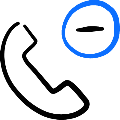 Phone Actions Subtract Icon from Freehand Duotone Set