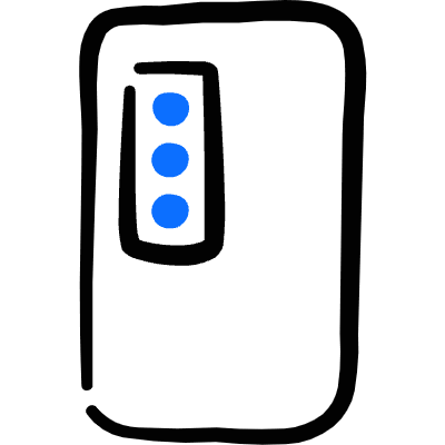 Phone Camera Back Android Icon from Freehand Duotone Set