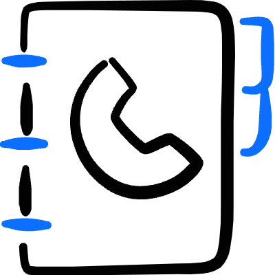 Phone Book Icon from Freehand Duotone Set
