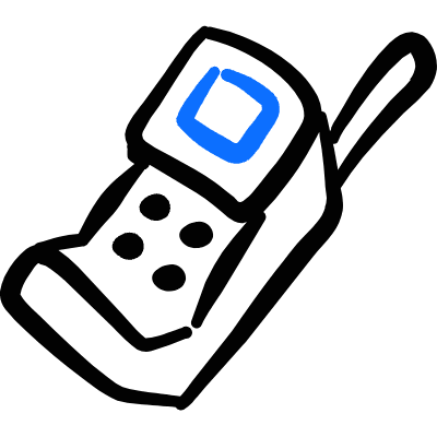 Phone Vintage Mobile Icon from Freehand Duotone Set