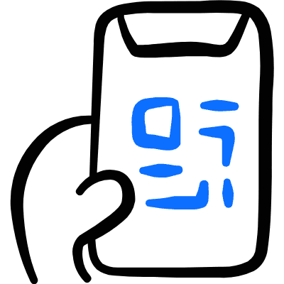 Qr Code Scan Smartphone Icon from Freehand Duotone Set