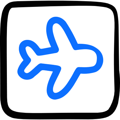 Airplane Mode Rectangle Icon from Freehand Duotone Set