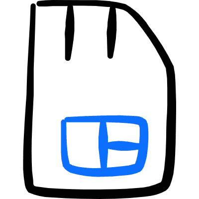 Sim Card Icon from Freehand Duotone Set