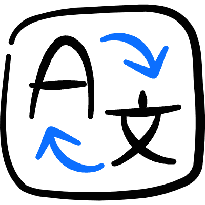 Smartphone App Widget Translator Icon from Freehand Duotone Set