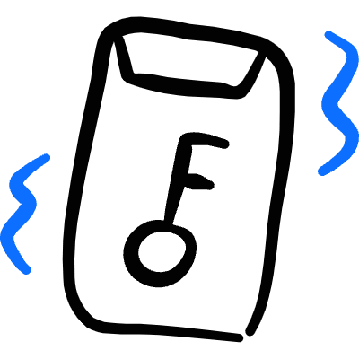 Vibrate Lock Icon from Freehand Duotone Set
