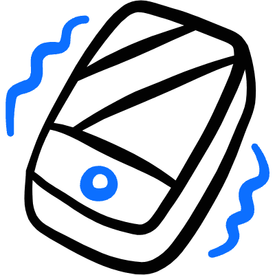 Vibrate Smartphone 1 Icon from Freehand Duotone Set