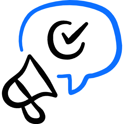 Campaign Check Approve Icon from Freehand Duotone Set