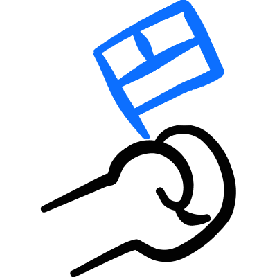 Campaign Hand Flag 1 Icon from Freehand Duotone Set