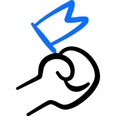 Campaign Hand Flag Icon from Freehand Duotone Set