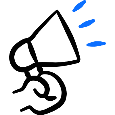 Campaign Hand Megaphone Icon from Freehand Duotone Set