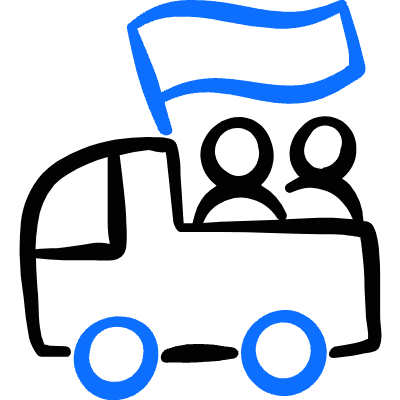 Campaign Parade Car Icon from Freehand Duotone Set