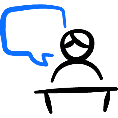 Debate Speech Icon from Freehand Duotone Set
