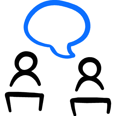 Debate Talk Icon from Freehand Duotone Set