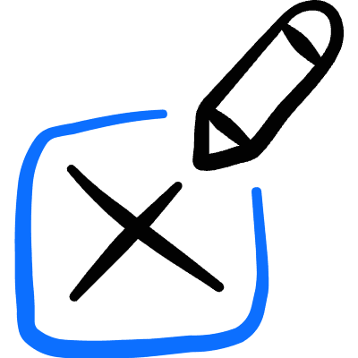 Vote Cross Icon from Freehand Duotone Set