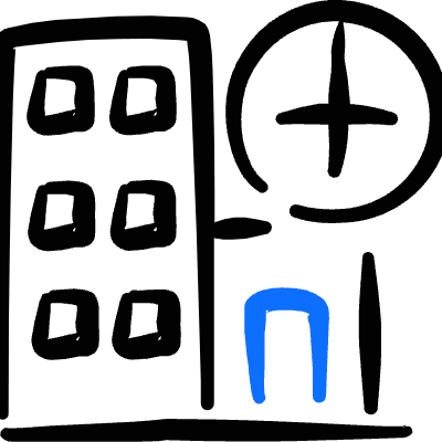 Real Estate Action Building Add Icon from Freehand Duotone Set
