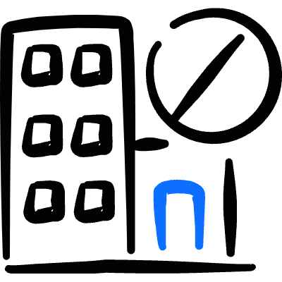 Real Estate Action Building Disable Icon from Freehand Duotone Set