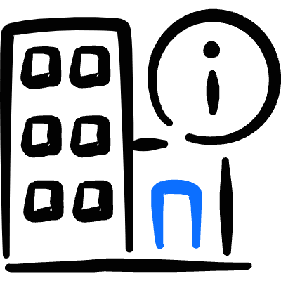 Real Estate Action Building Information Icon from Freehand Duotone Set