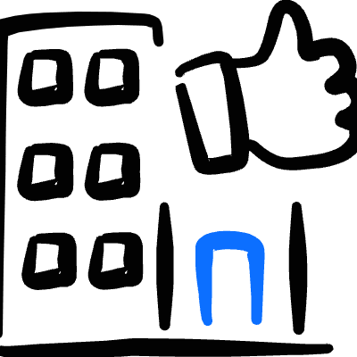 Real Estate Action Building Like Icon from Freehand Duotone Set