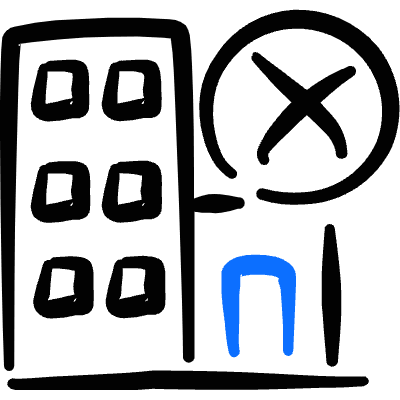 Real Estate Action Building Remove Icon from Freehand Duotone Set