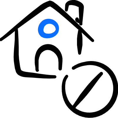 Real Estate Action House Disable Icon from Freehand Duotone Set