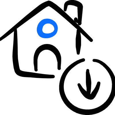 Real Estate Action House Download Icon from Freehand Duotone Set