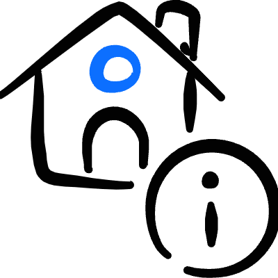 Real Estate Action House Information Icon from Freehand Duotone Set