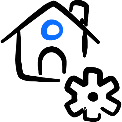 Real Estate Action House Settings Icon from Freehand Duotone Set