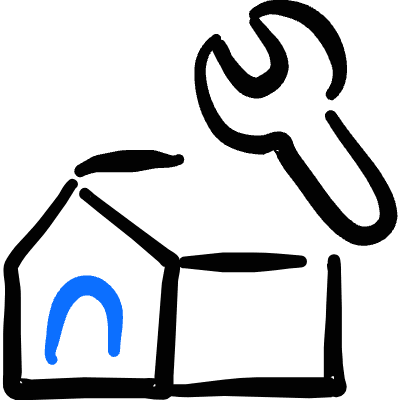 Real Estate Action House Wrench Icon from Freehand Duotone Set