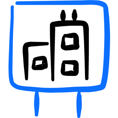 Advertising Billboard Building Icon from Freehand Duotone Set