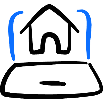 Real Estate App House Laptop 1 Icon from Freehand Duotone Set