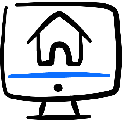 Real Estate App House Monitor Icon from Freehand Duotone Set