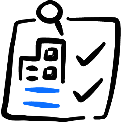 Real Estate Deal Document Building Icon from Freehand Duotone Set