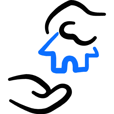 Real Estate Deal Give House Icon from Freehand Duotone Set