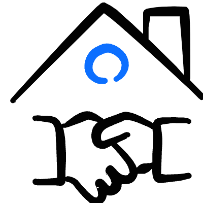 Real Estate Deal Shake House Icon from Freehand Duotone Set