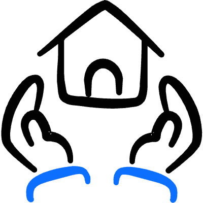 Real Estate Favorite Hold House Icon from Freehand Duotone Set