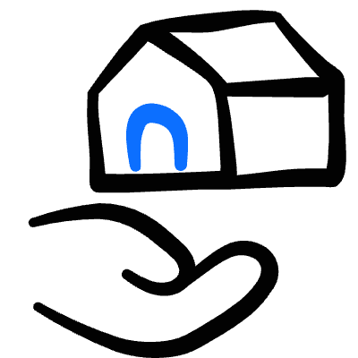 Real Estate Insurance House Icon from Freehand Duotone Set