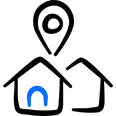 Real Estate Location House Pin Icon from Freehand Duotone Set