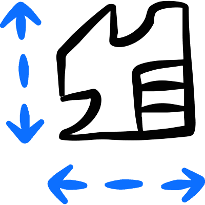 Real Estate Dimensions Blueprint Plan Icon from Freehand Duotone Set
