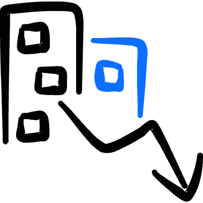 Real Estate Market Building Fall Icon from Freehand Duotone Set